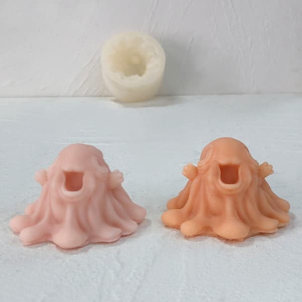 3D Spök-ljusformar Halloween Silikonformar Doftljus Gjutformar