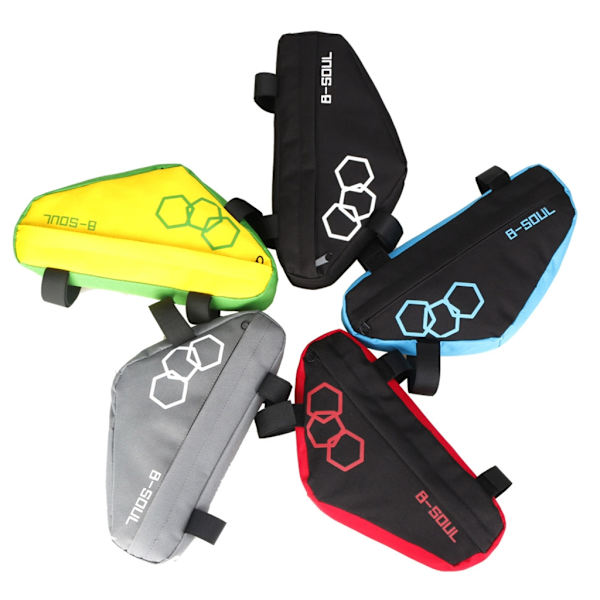 Sykkelramme Front Top Tube Bag Triangle Pouch Sykkelseteveske Gray