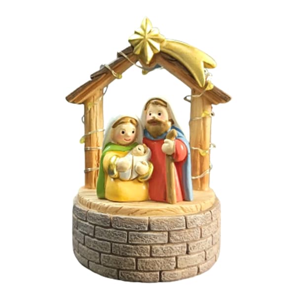 Julekrybbefigurer, bordpynt religiøse juledekorasjoner