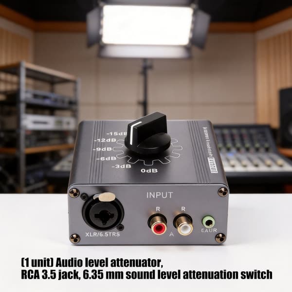 Musikdæmper Kvalitetsmetalkabinet til 3,5 mm og XLR 6,35 mm forbindelse