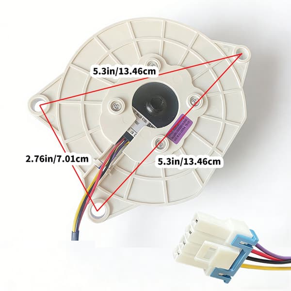 Fryserfordamper køleventilator motor 110 mm størrelse EAU63503706 12V 1A