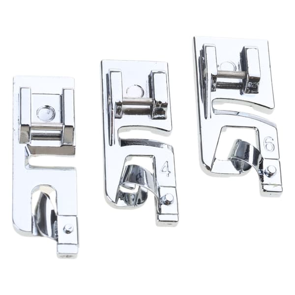 3 Smala fållfötter 3mm 4mm 6mm för hushållssymaskiner