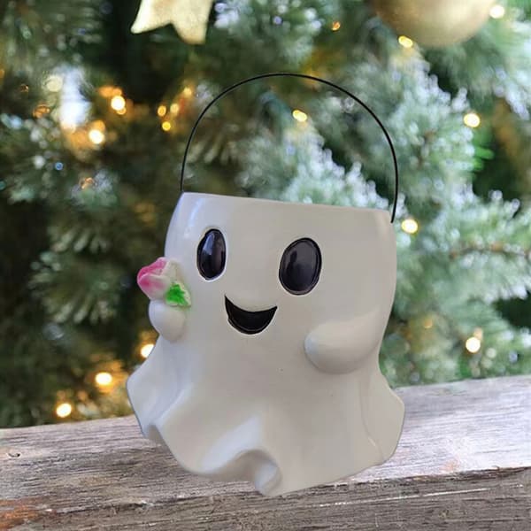 Barnvänlig Förvaringshink med Spöktema, Stark Resin-Komponent