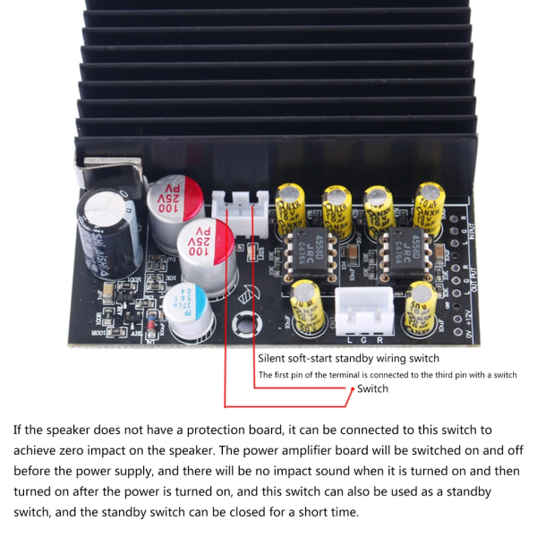 TPA3255 2CH digitalt forsterkerkort Høyeffekt 300W + 300W effektforsterkerkort Klasse D stereomodul DC19-50V