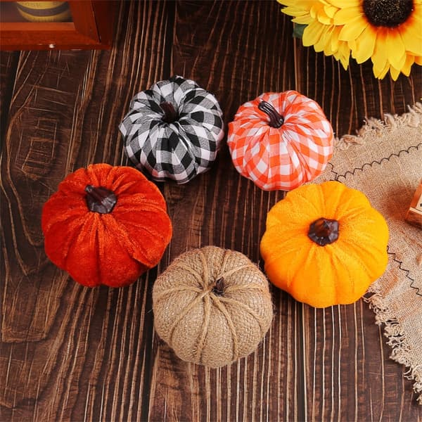 Mini Halloween-græskar til Thanksgiving Halloween-høstpynt