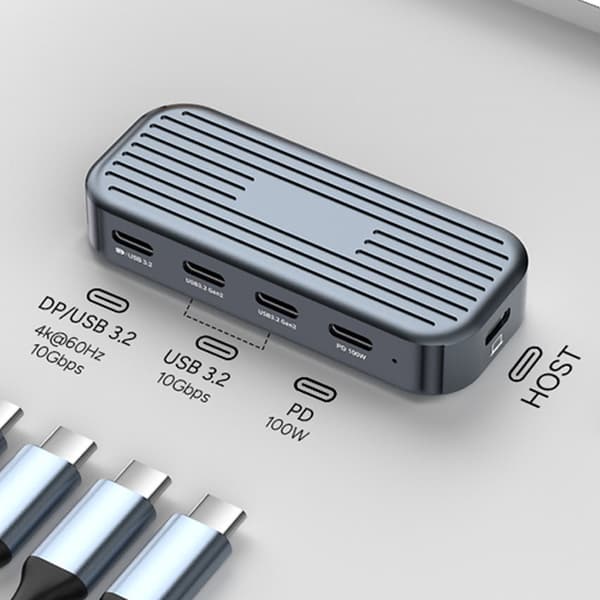 Lille USB C-adapter til kontorbrug og skærmvisning