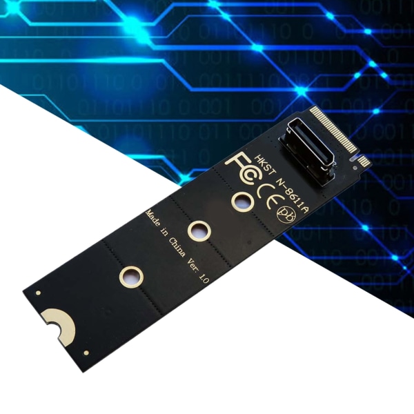 M.2 NVMe SSD till Slim SFF-8612 SFF-8611 Gränssnitt Connector Adapter Converter