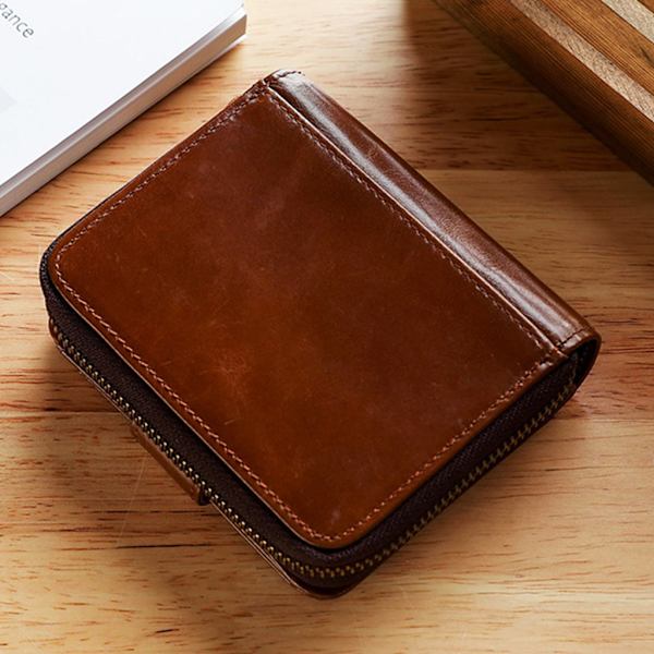 Män ID Kreditkortshållare Läder Business Ficka för case Multi-Function Organizer Plånbok Black