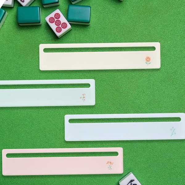 4 stk. akryl Mahjong brik-guide linjefinder til hurtig og præcis brik-finding