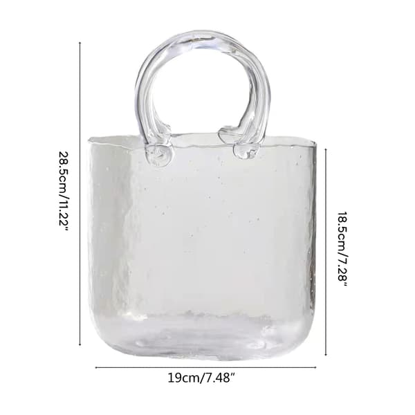 Vase i klar glas til akvariumbeholder til bordplader Light Grey