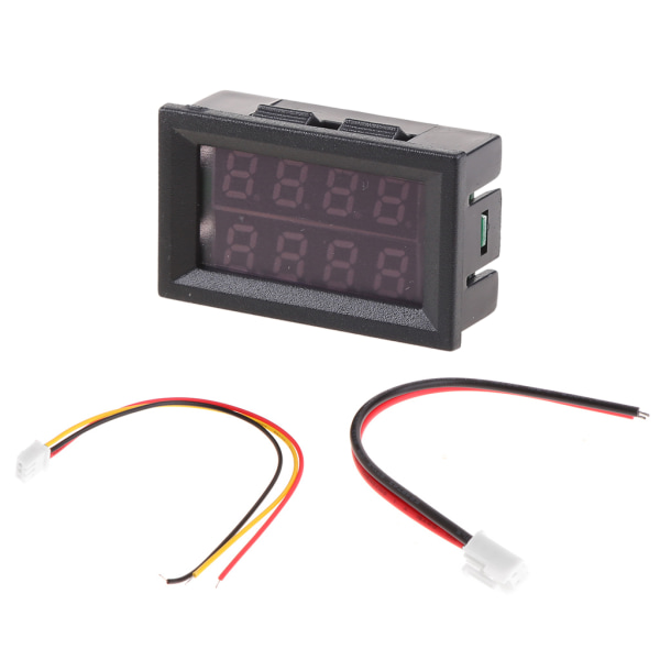 Digital voltmeter 0,28" Digital DC 200V 10A Voltmeter Amperemeter 4-sifret 5-leder spenningsstrømmåler Enkel ledningsføring Kompakt-