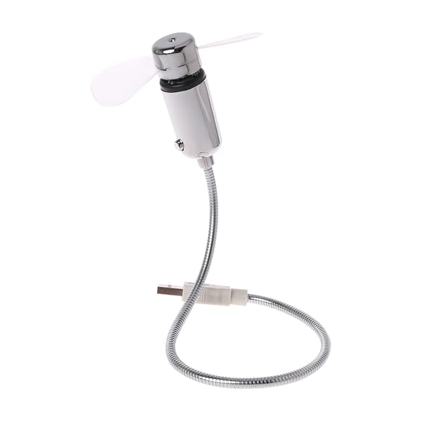 Mini USB LED-klockfläkt med realtidsdisplay, USB driven blinkande realtidsklockfläkt Tyst svanhalsfläkt