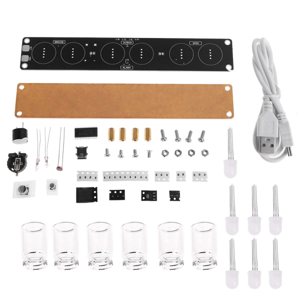 Pyörivä LED-näyttö hälytys elektroninen kello Tee itse LED RGB värikellosarjat 51 SCM DIY elektroninen sarja värikäs valokello