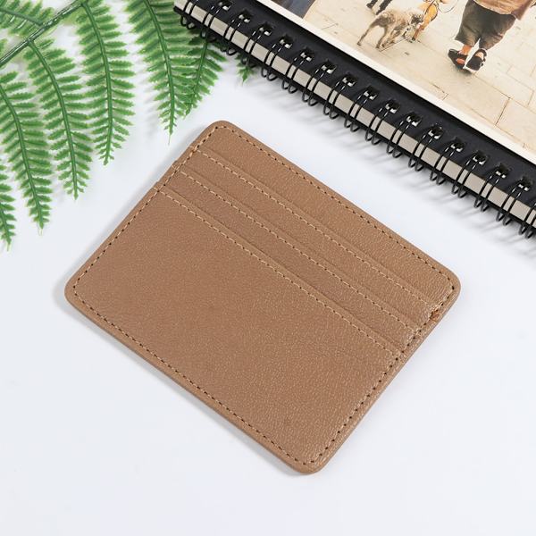 Ohut RFID-estolompakko naisille Miesten PU-nahkainen korttikotelo Business Lahja Brown