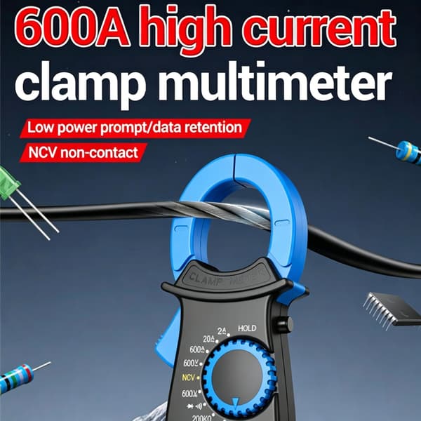 True RMS Digital Tangamperemeter 0-600V 600A Voltmeter Tang Amperemeter 1999 Tællinger