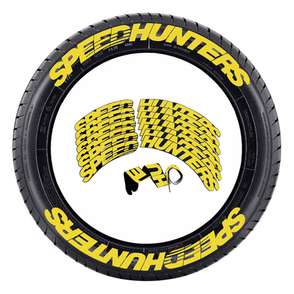 16 st Custom Car Stickers DIY Kit Speed ​​Hunters Mönster Reflekterande Scooter Wheel Hub Cool Dekal Logotyp Reflekterande Styling White