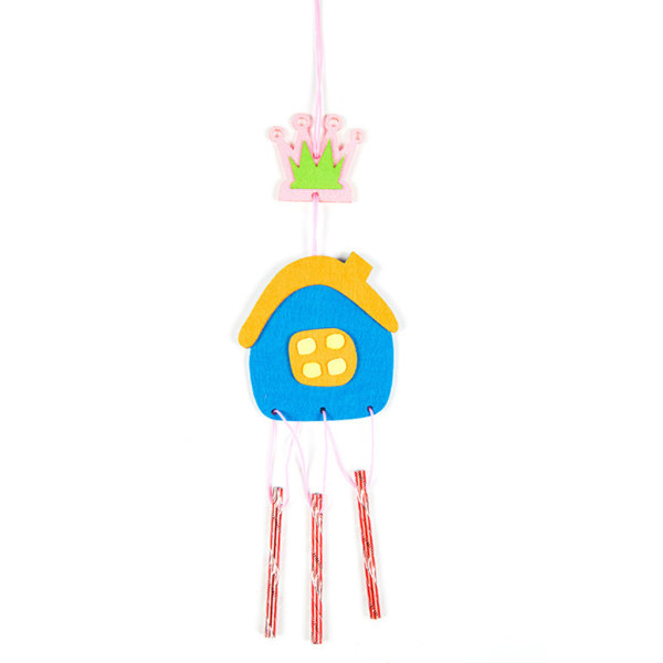 Handgjorda DIY Wind Chime hängande hängsmycke non-woven hantverkssatser för pojkar Flickor Spjälsäng Heminredning Festrekvisita Yellow - 1