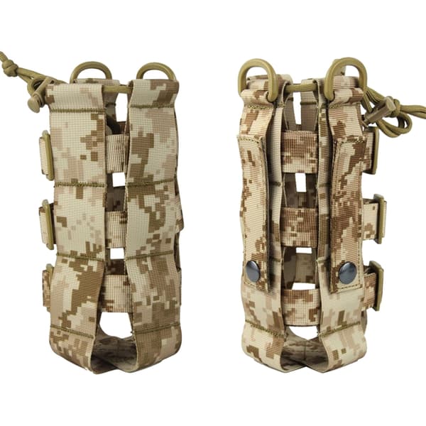 Molle vannflaskeholder Nylon Tactic vannflaskepose vannflaskebærer Brown