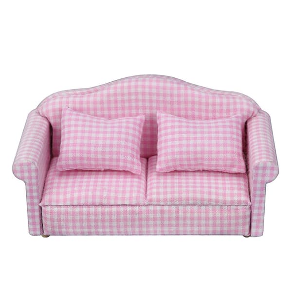 1/12 Skala Miniature Dobbelt Enkelt Sofasæt Dukkehus Møbler Udstillingsrekvisitter