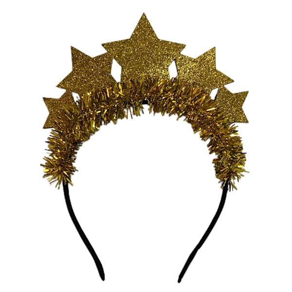 Nyttårs hårbøyler favoriserer Star Glitter Tinsel Hodepynt Nyttårs julefest pannebånd for kreative fotorekvisitter