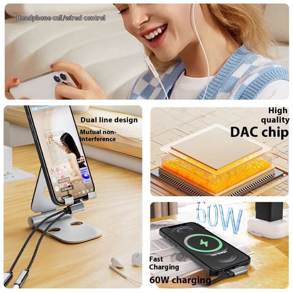 USB CREATE vinkelkobling for 60W DOG-enhet 3,5 mm lyd