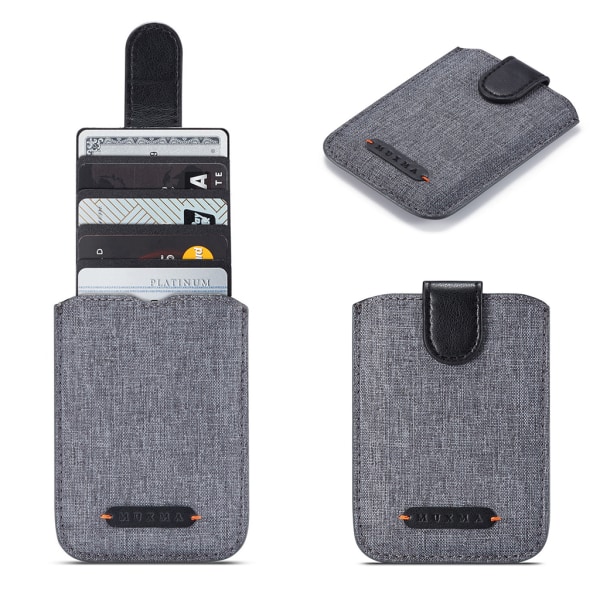 Universal RFID Blocking 5 Pull Credit Card Holder -matkapuhelinlompakko Case Sti:lle Gray