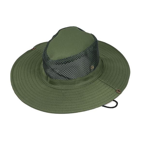 Camp Hat Solbeskyttelse Hat Brede Skygger Solhat Stor Hat med Halsreb Beige