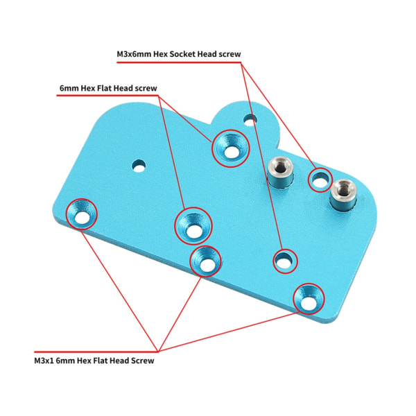 Uppgraderat kit BLV 3D-skrivare inklusive Gates X/Ybelts-skruvar och aluminiumplattor Märke linjära skenor för Ender 3 Pro null - 1