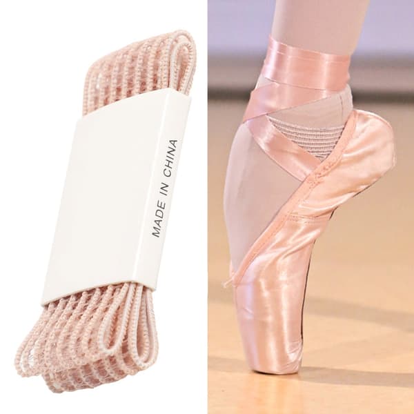 Usynlige Ballet Pointe Sko Stropper 35cm Ballet Pointe Sko Elastikbånd