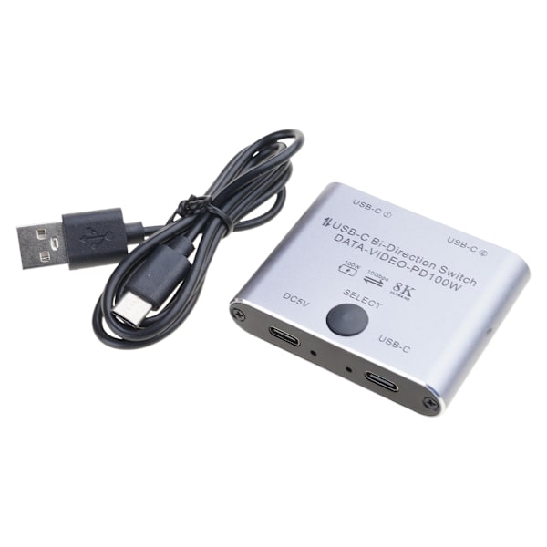 Dubbelriktad USB C KVM-switch för enkel enhetshantering