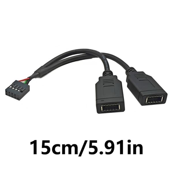 Dubbel Typ E Kontakter USB2.0 9Pin Till Dubbel Typ E Kabel 15cm/5.91tum