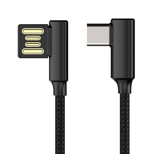 90 asteen latauskaapeli Käännettävä puhelimen pikalatauskyynärpää Data Line Type-C USB Data Synkronointi - Latausjohto