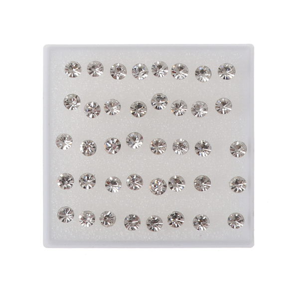 20 par faux for rhinestone studs 2-5 mm ørepropper Hakeøre nåler Smykker Deo