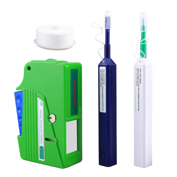 Fiber Optic Cleaner Cleaning Pen Box Kit 2,5 mm 1,25 mm för FC SC ST LC Optisk fiberkabelkontakt Endface Optical Clea