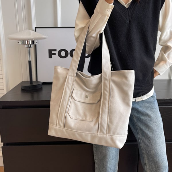 Indkøbstasker Bogtaske Trendy taske Mode Casual Shopper Bag Alsidig håndtaske Brown