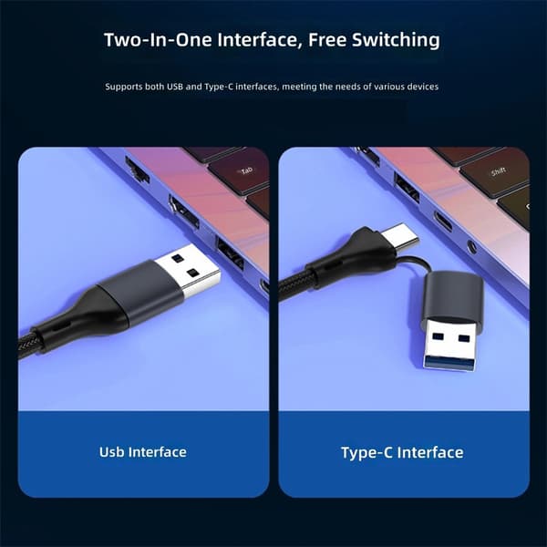 Hurtige USB3.0-adaptere til kort, der understøtter USB A og USB C