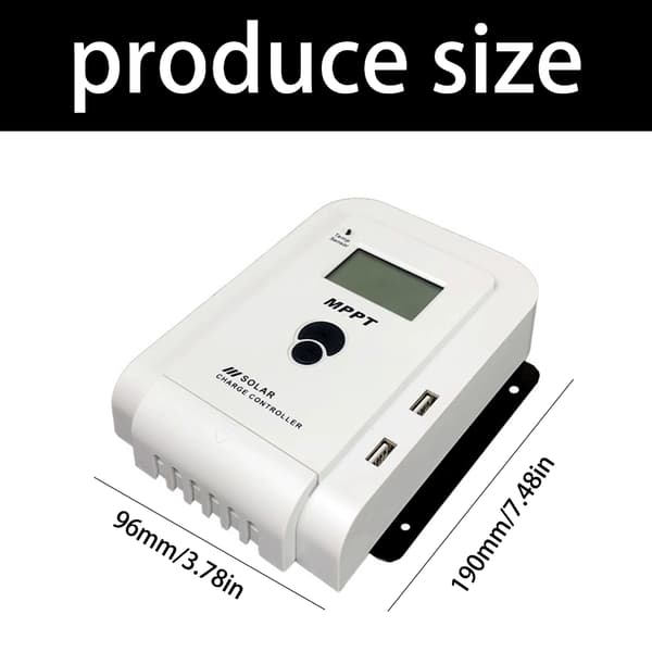 Effektiv panelströmsenhet 60A MPPT LCD-skärm Automatisk strömadapter