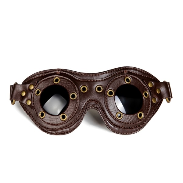 Man Halloween Cosplay Goggles Vuxenfest Gentleman Prop Glasögon Roliga Steam Punks Glasögon LäderSteampunk Tillbehör