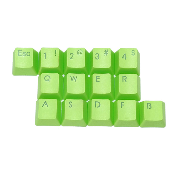 14 nøkler PBT Bakgrunnsbelysning Taster Dobbelshot Injection Game Area Keycap Set OEM Profil for mekanisk tastatur DIY