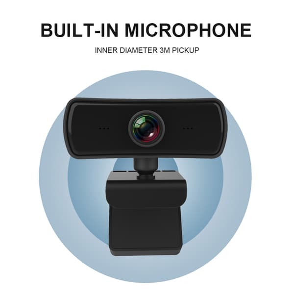 Webkamera med mikrofon til liveudsendelser, opkald, konference, arbejdskamera