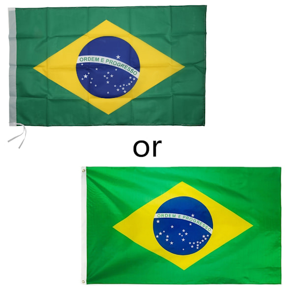 Brasilien flagga polyesterduk för banner brasiliansk fotboll cheerleader flagga dekor