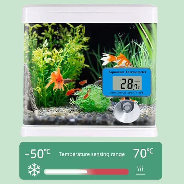 Digitale akvarietermometre med dobbeltskala og display