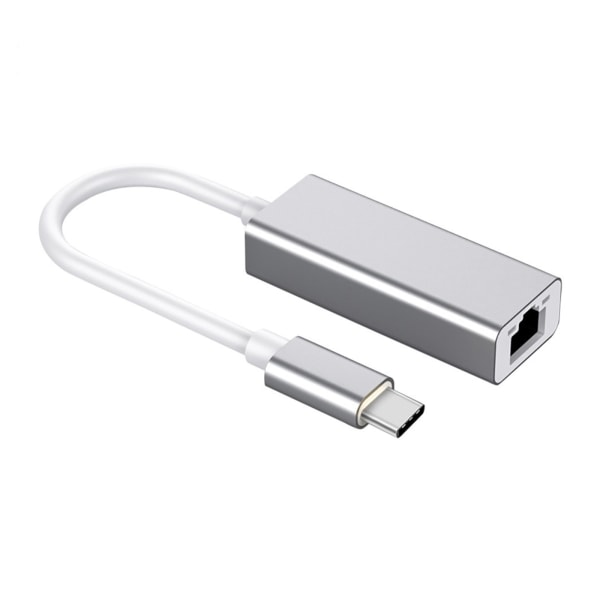 Tilslutbar USB Type C til Ethernet Fast 10/100 LAN-kablet netværksadapter til Mac