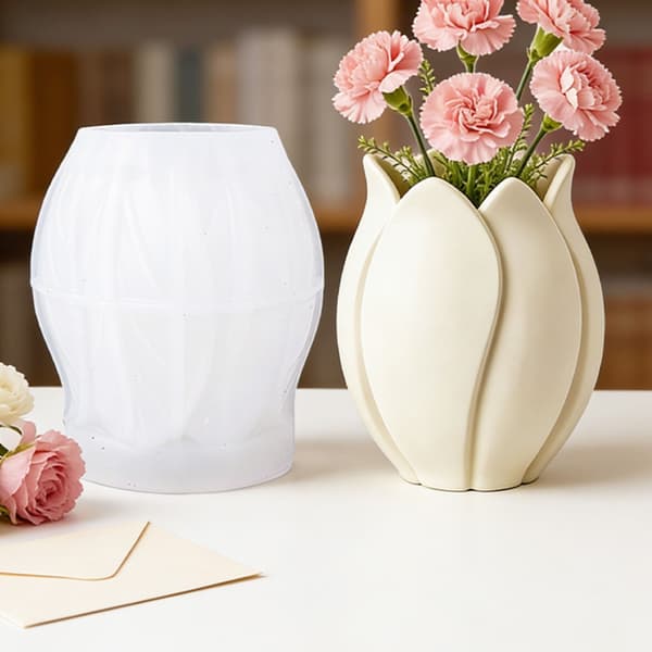 3D Blomsterform Silikoneforme til fremstilling af lys, vase, dekorative urtepotter