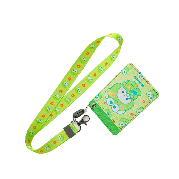Bärbar korthållare Lanyard Neck Card organiserat för resor och shopping Green