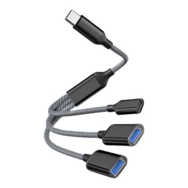 Tyypin C - 2xUSB 1xType C usean portin HUB-kaapelin jakaja Type C -sovittimelle