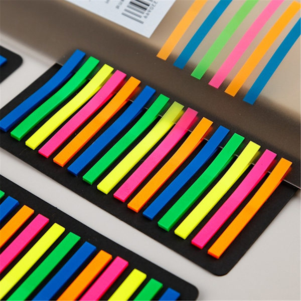 160/300 stk Langside Flaggfaner Gjennomskinnelig Sticky Note Fargede Sticky Tabs Skolekontorrekvisita for studenter null - 1