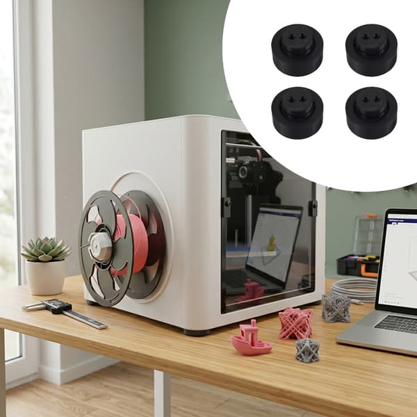 3D-printer støtteføtter, 4-pakning støydempende erstatningsføtter