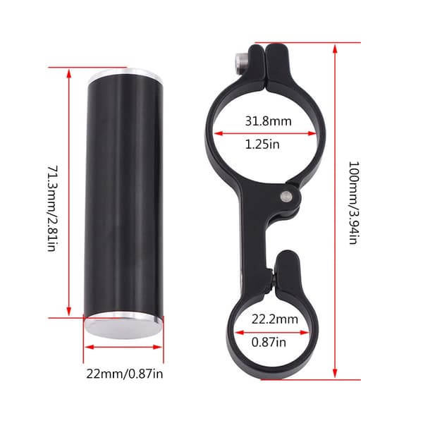 Bicycles Handlebar Extender Cycling Extension Mount Holder Helppo asentaa Red