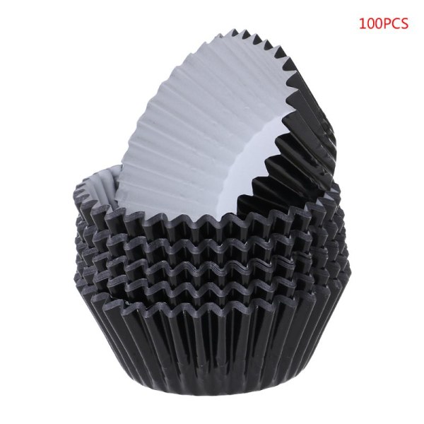 100 st Pappers Cupcake Cup Aluminiumfolie Muffins Bakformar Liners Cupcakes för C